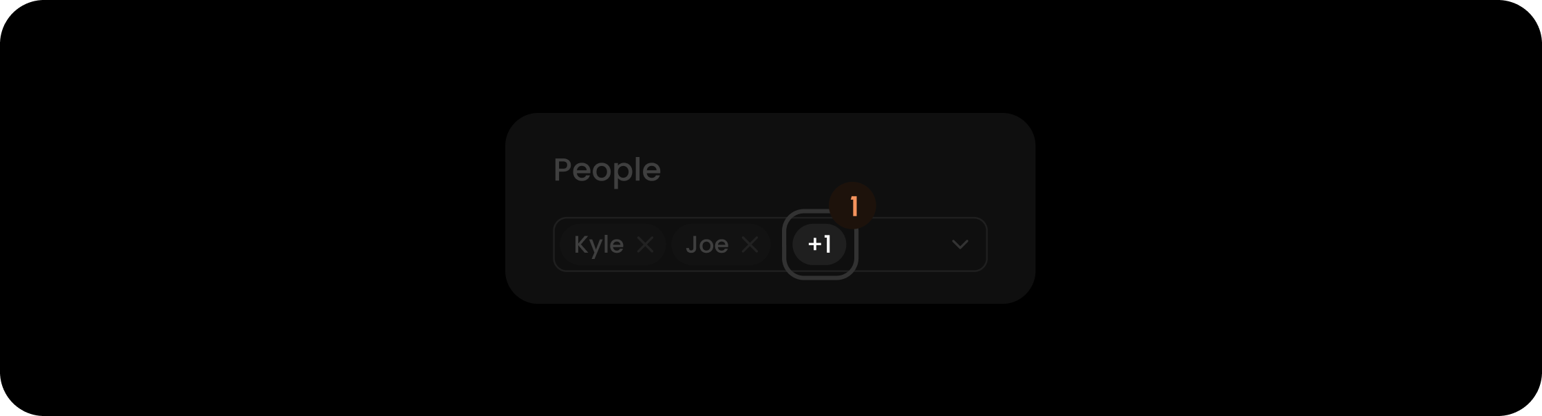 People filter component in the comments sidebar panel filter