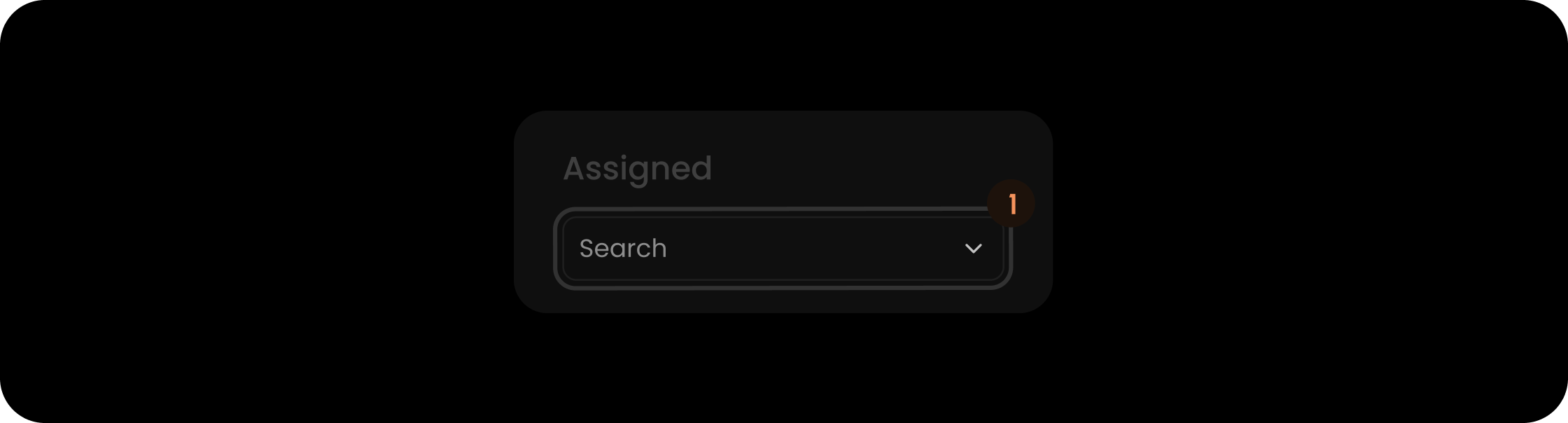 Input component within the assigned filter search