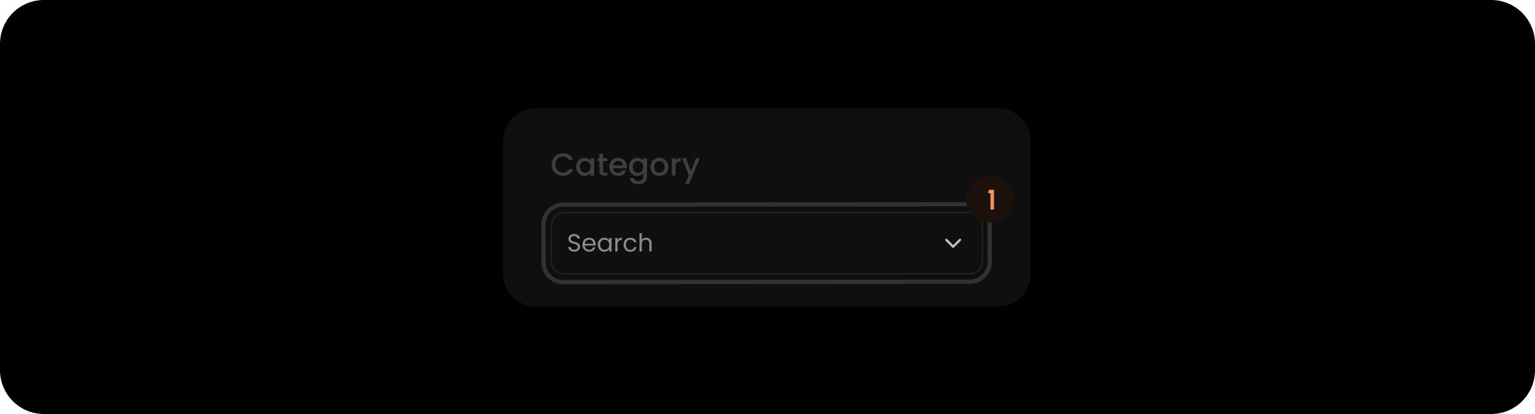 Input component within the category filter search