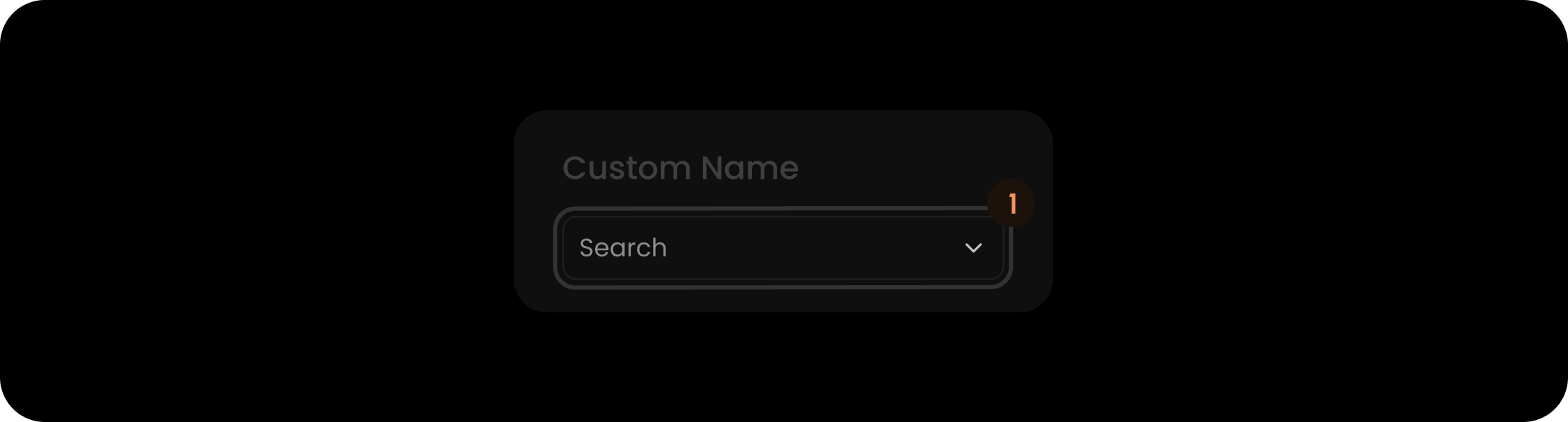 Input component within the custom filter search