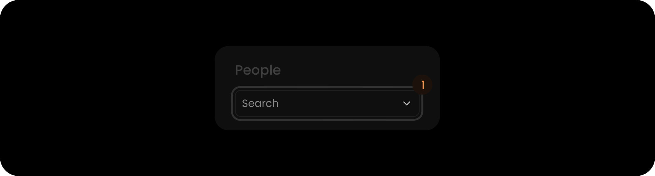People filter component in the comments sidebar panel filter