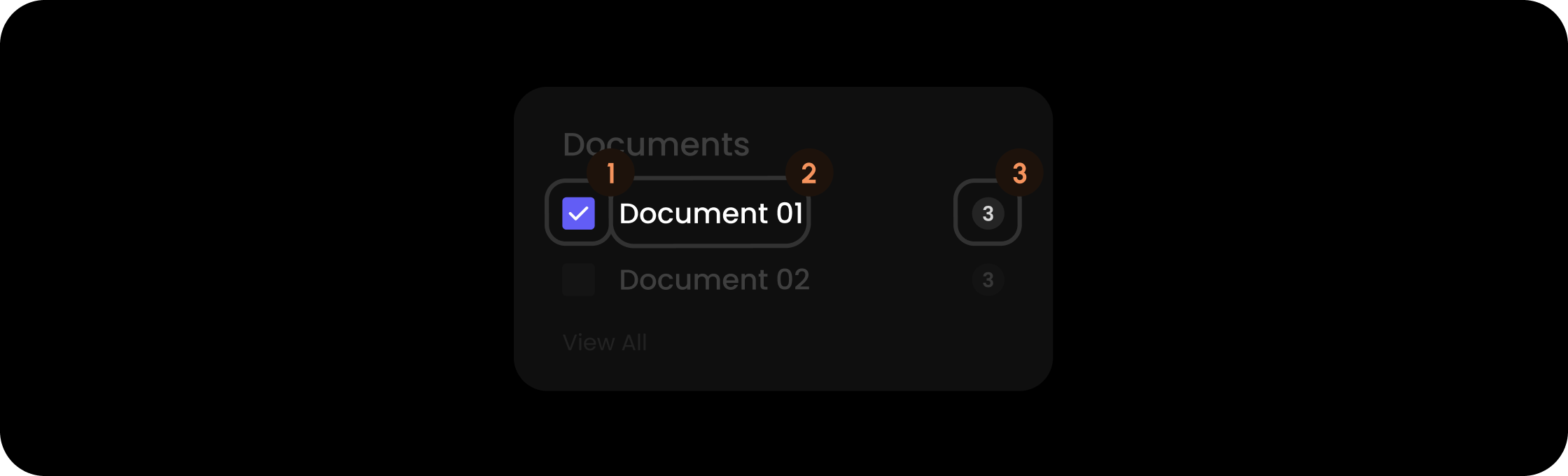Item component within the document filter