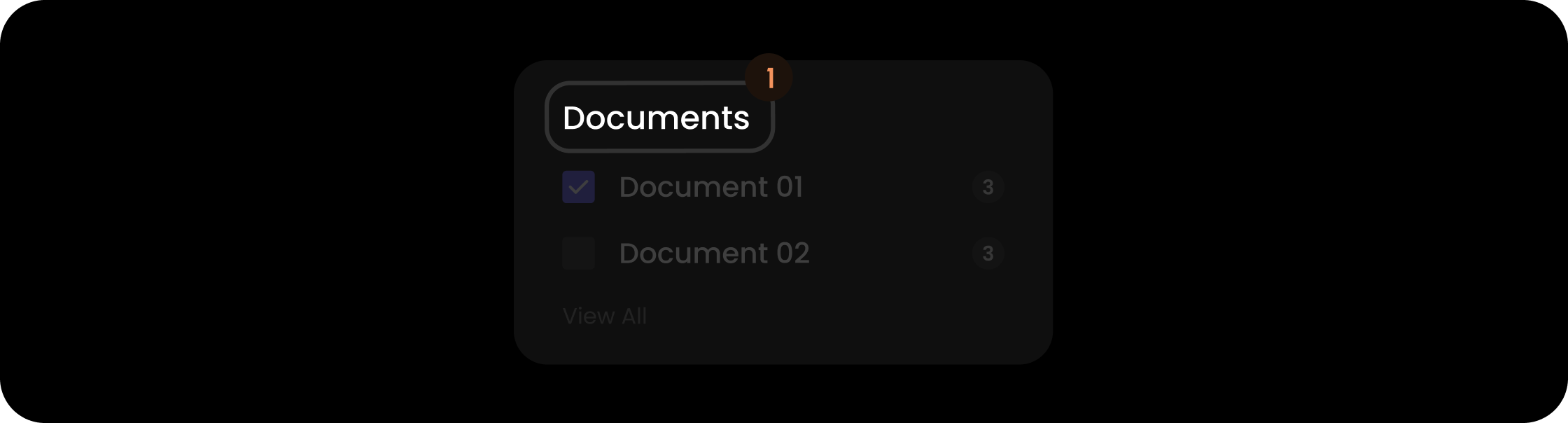 Name component within the document filter