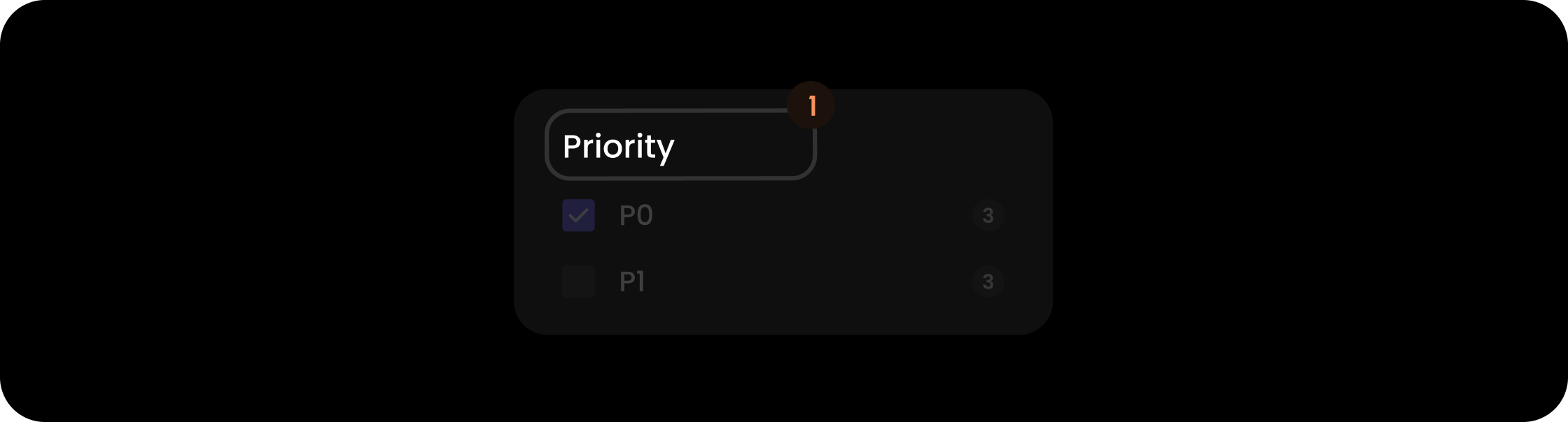 Name component within the priority filter