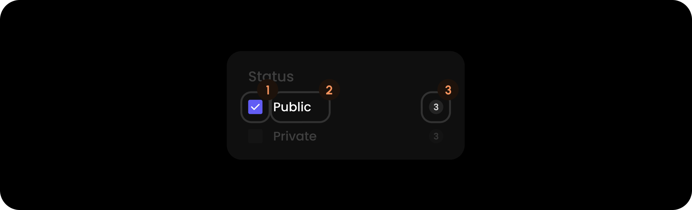 Item component within the commentType filter