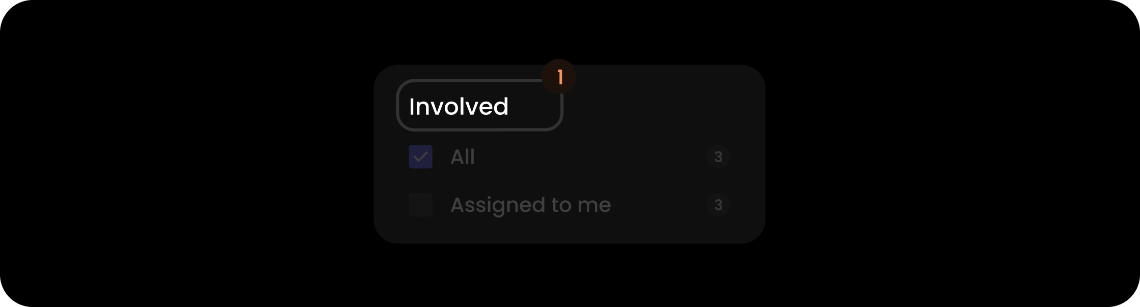 Name component within the involved filter