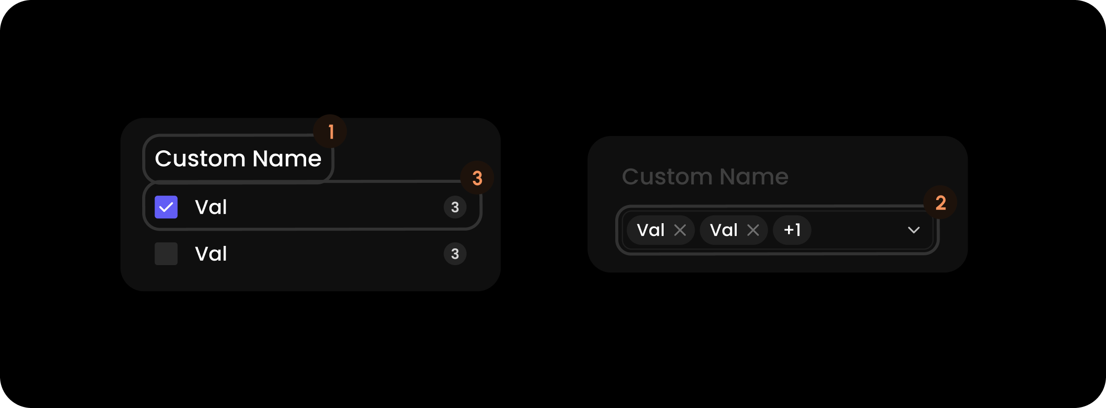 Custom filter component in the comments sidebar panel filter
