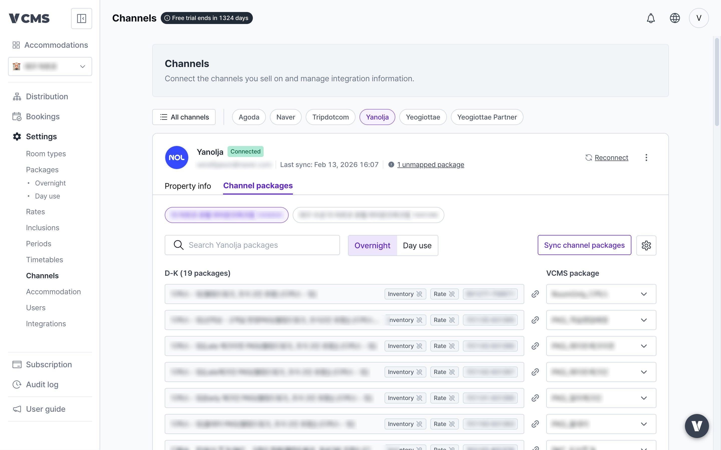 Channel packages