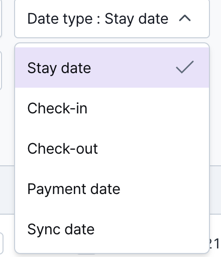 Booking date filters