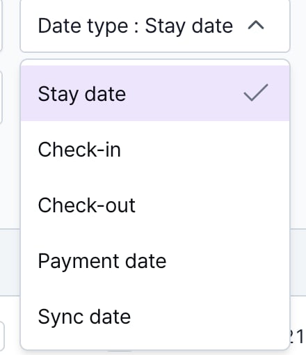 Booking date filters