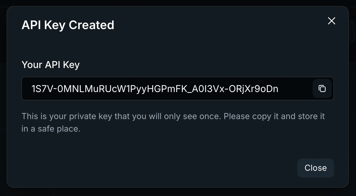 Generating an API Key | Venice API Docs