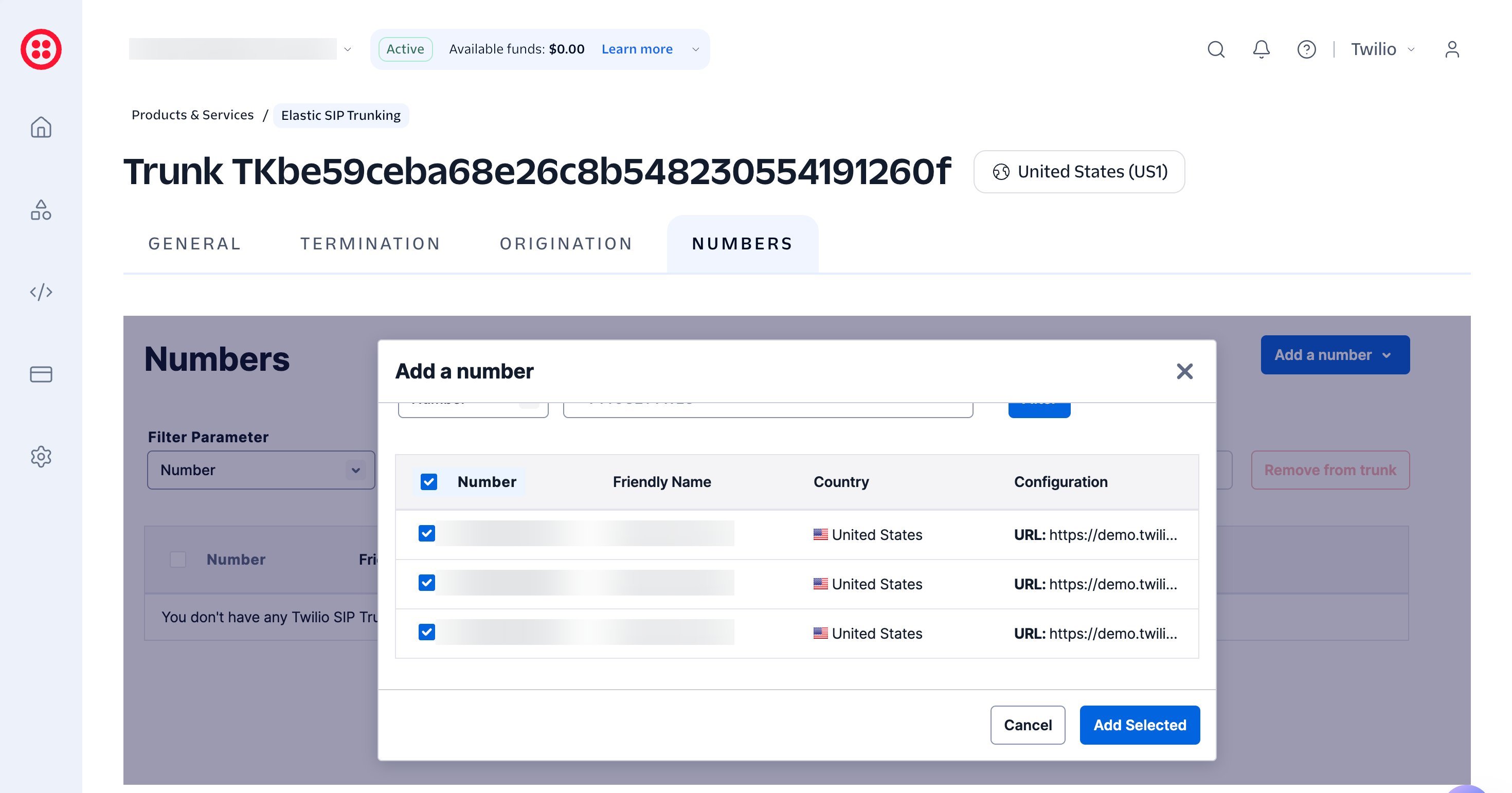 10 Twilio Add Number Select