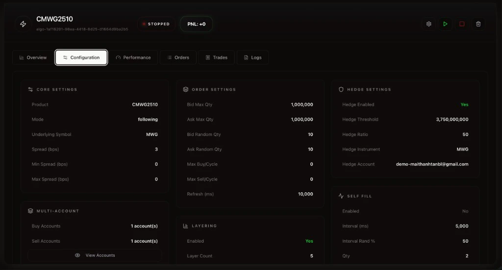Control Configuration Tab