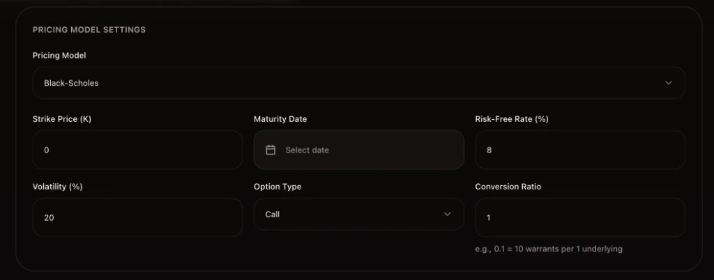Mode Setting - Black Scholes
