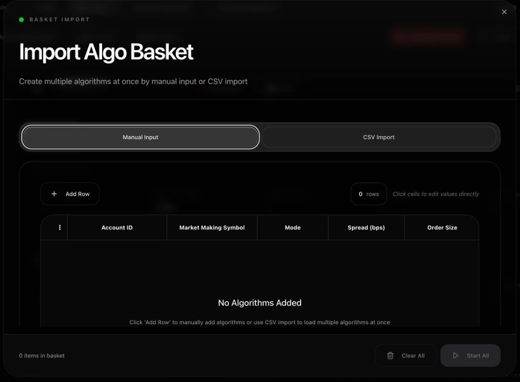 Import Basket Manual