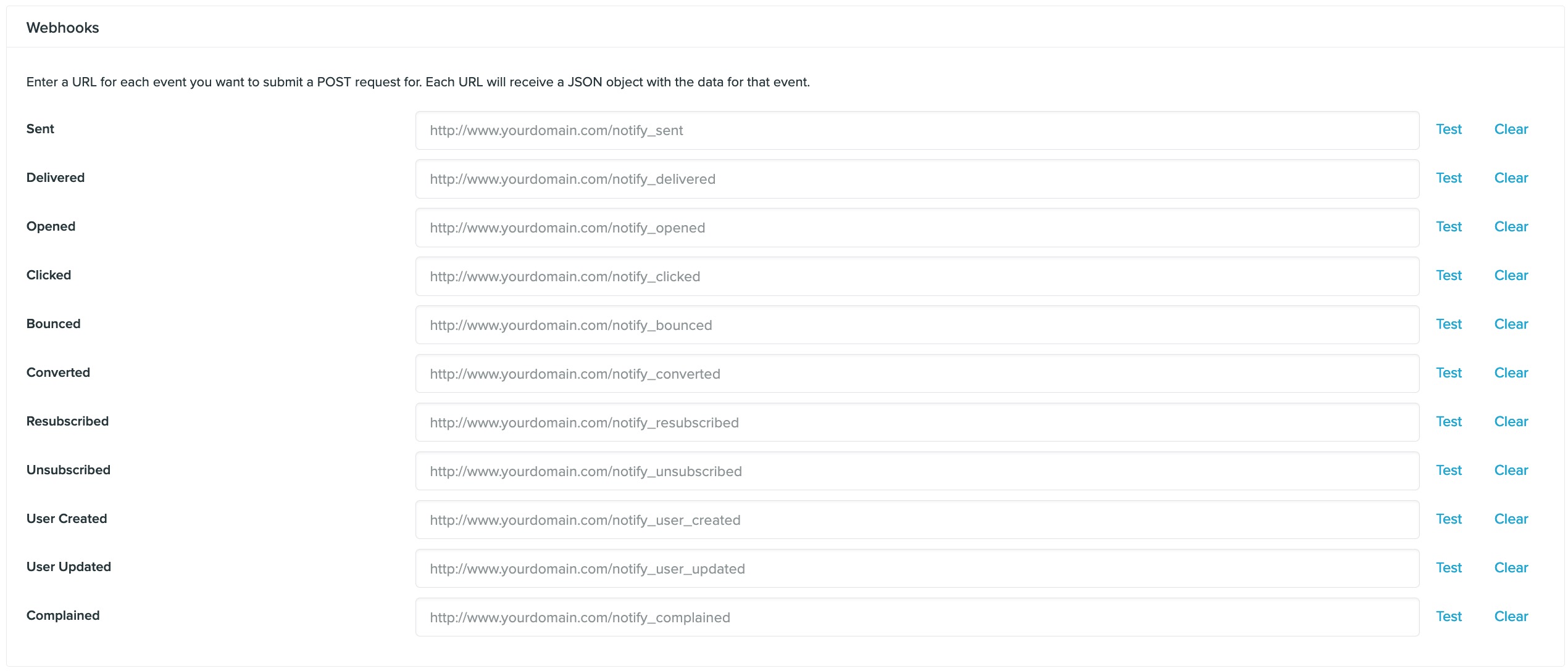 Setting up webhooks - Vero Help Documentation