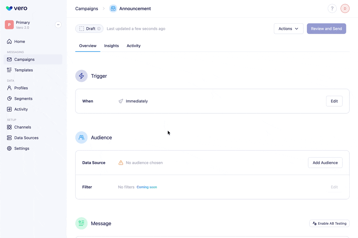 Add a segment to a campaign