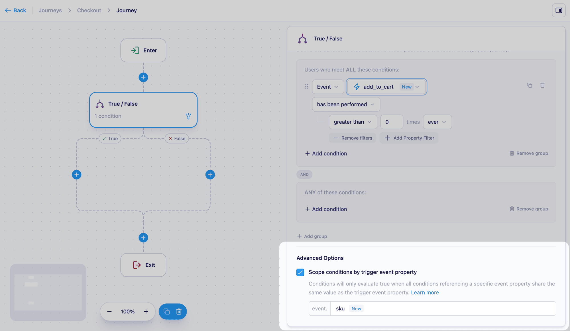 Scoping event conditions by property - Vero Help Documentation