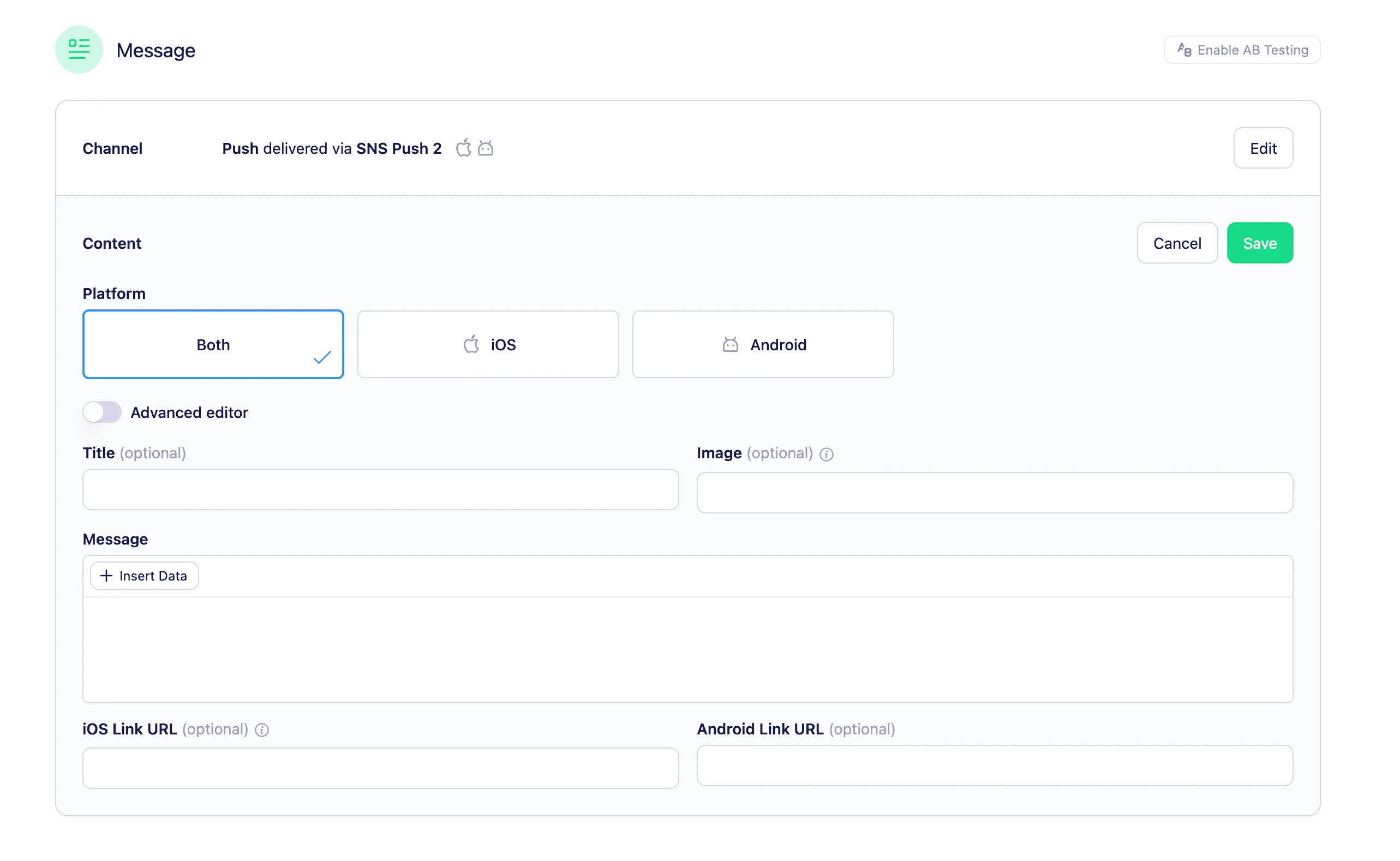 Push basic editor