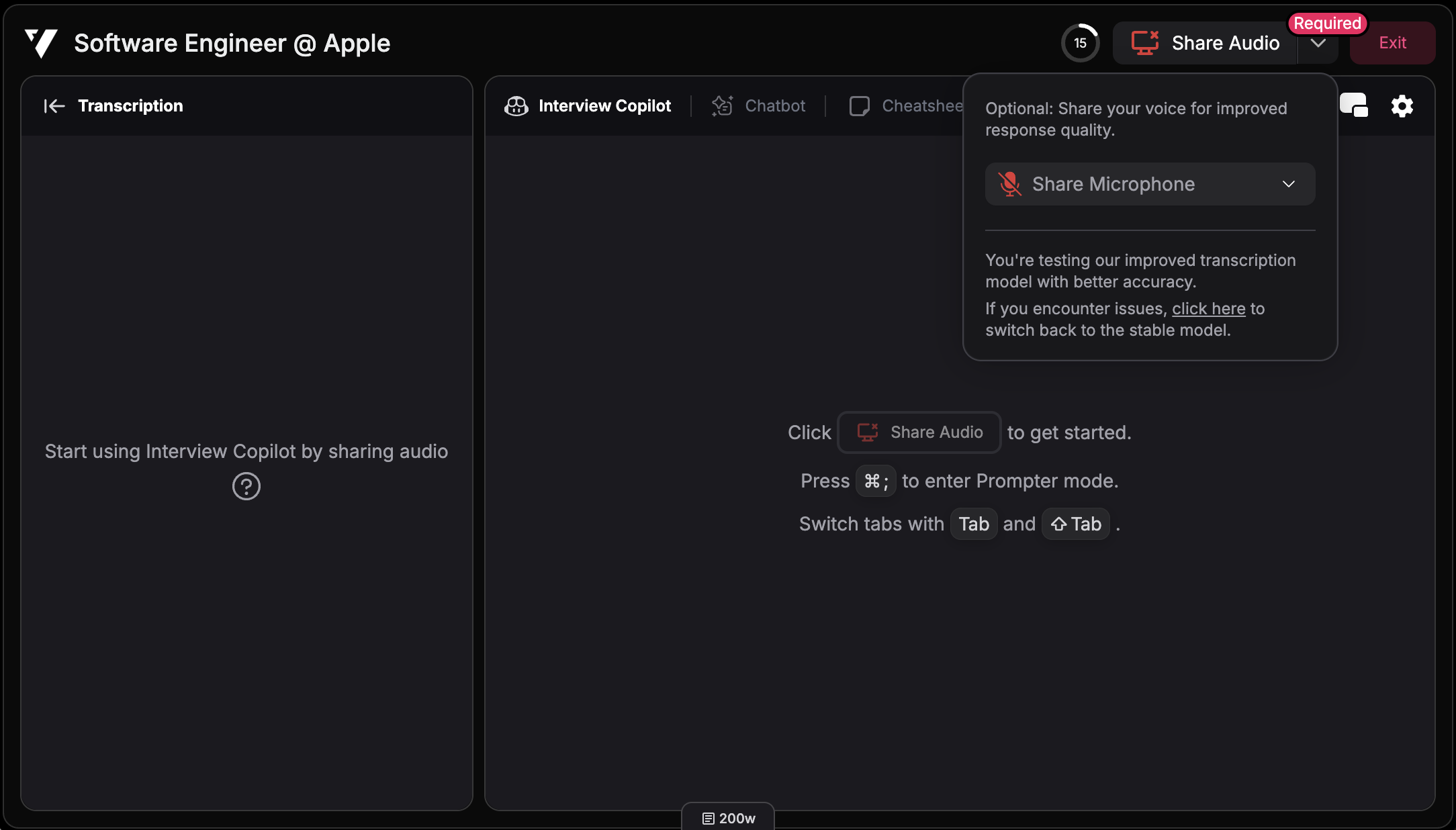 Share Audio - Verve AI - Documentation