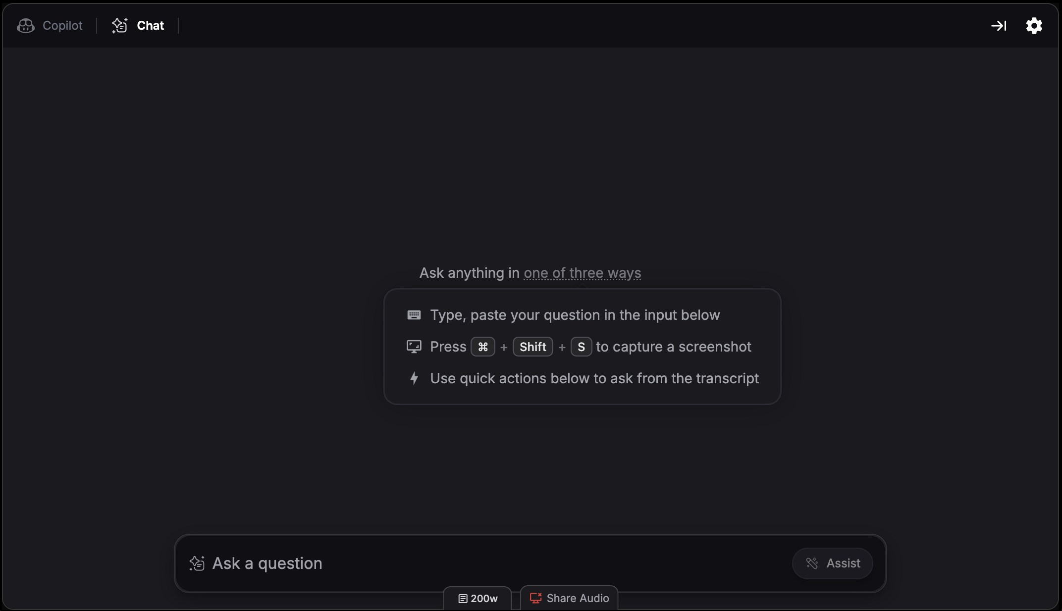 Chatbot quick actions
