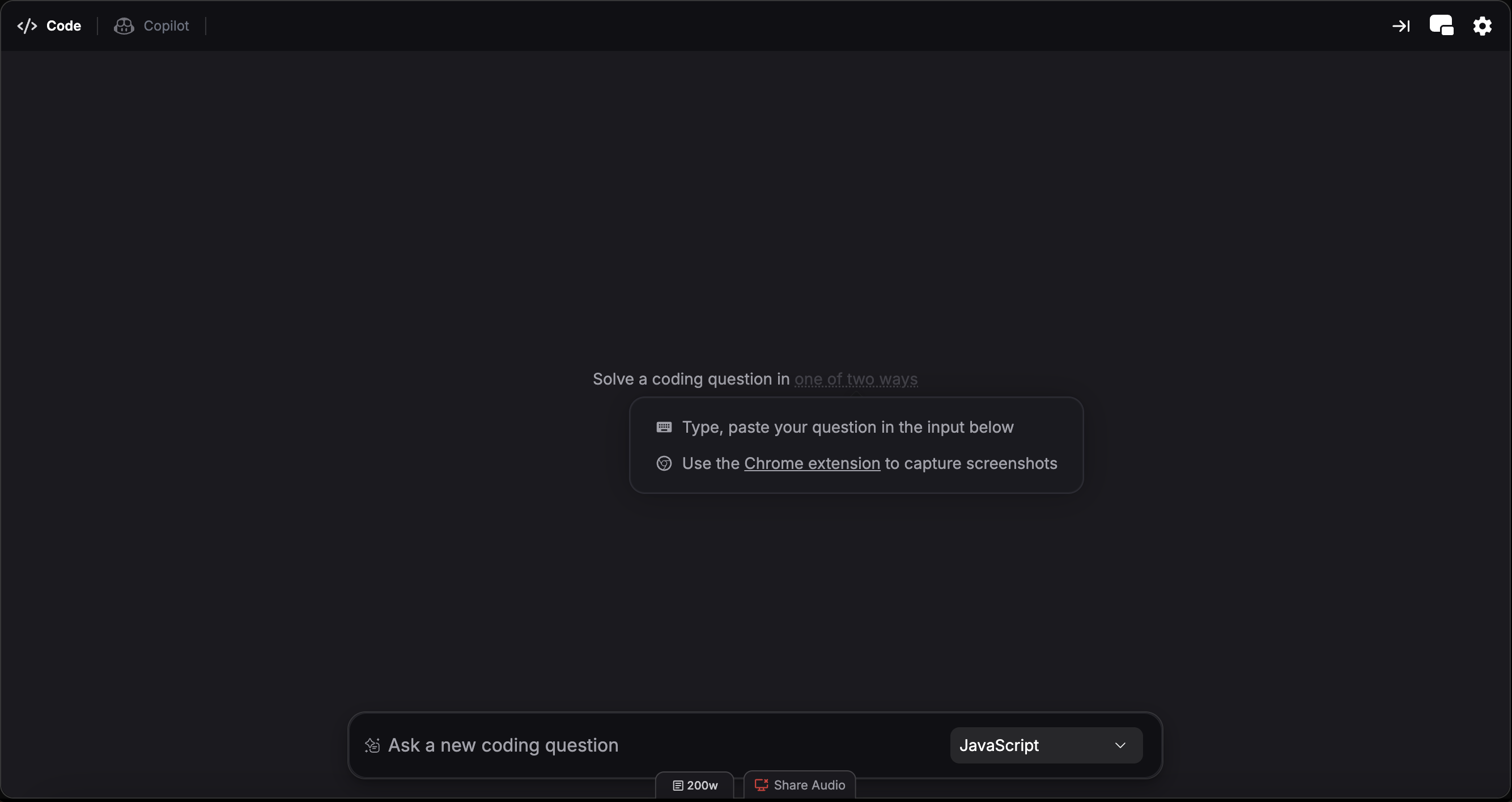 Coding copilot quick actions