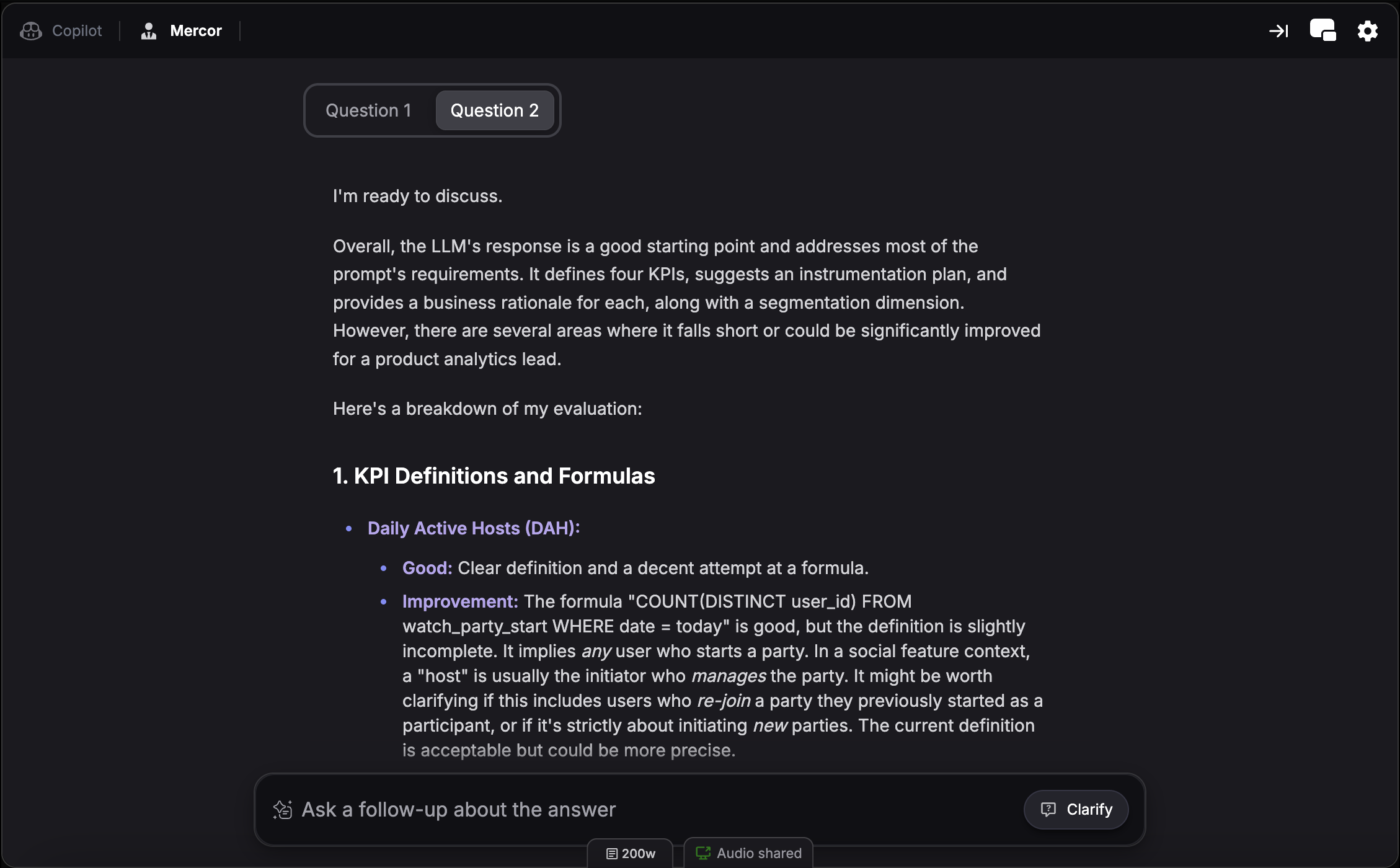 Mercor interview preparation