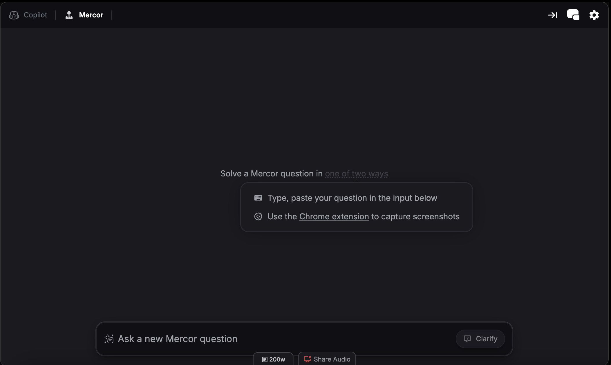 Mercor solver interface