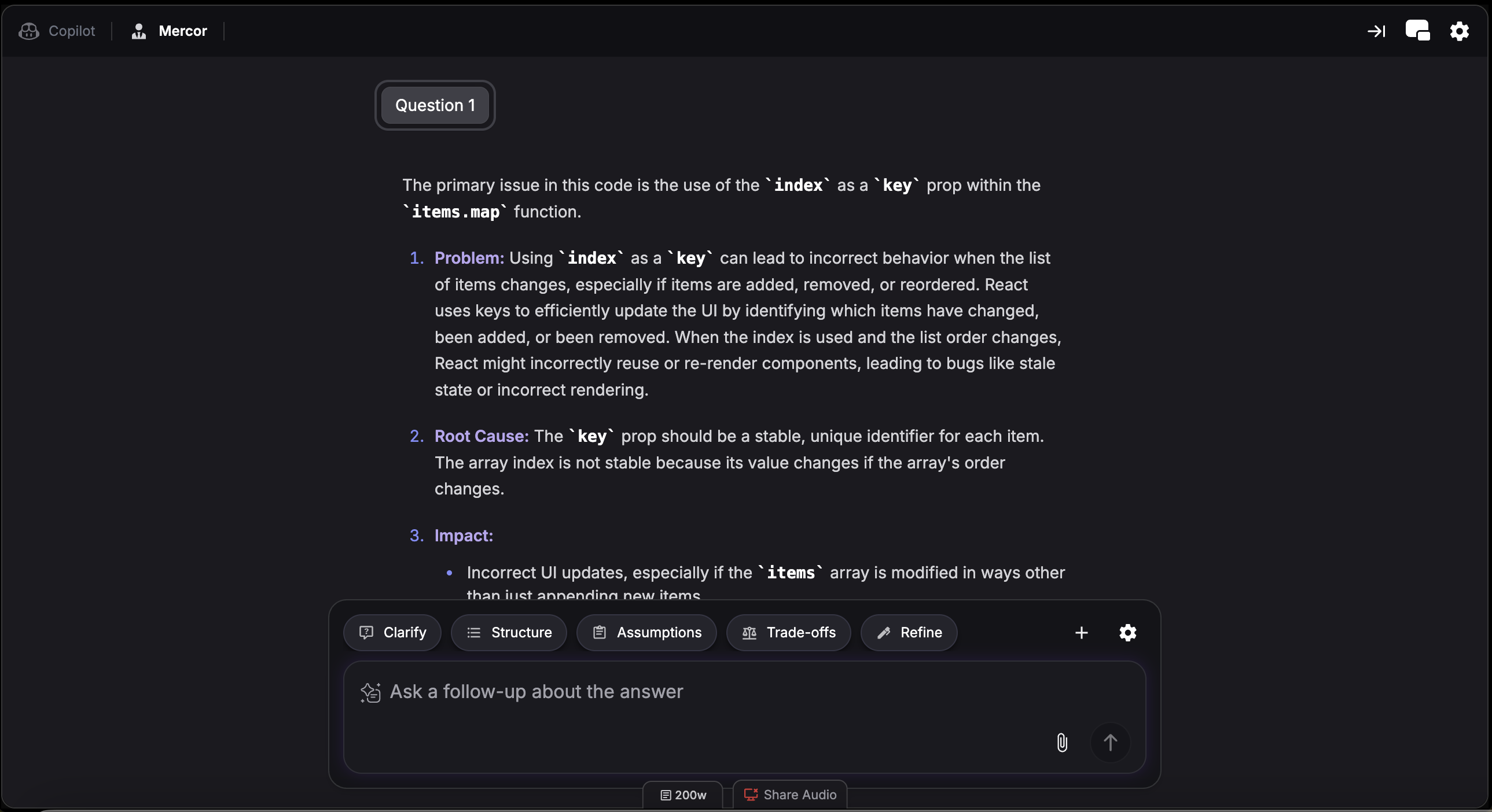 Mercor interview setup