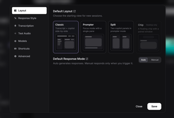 Swcid Default Layput Layout settings - Verve AI - Documentation