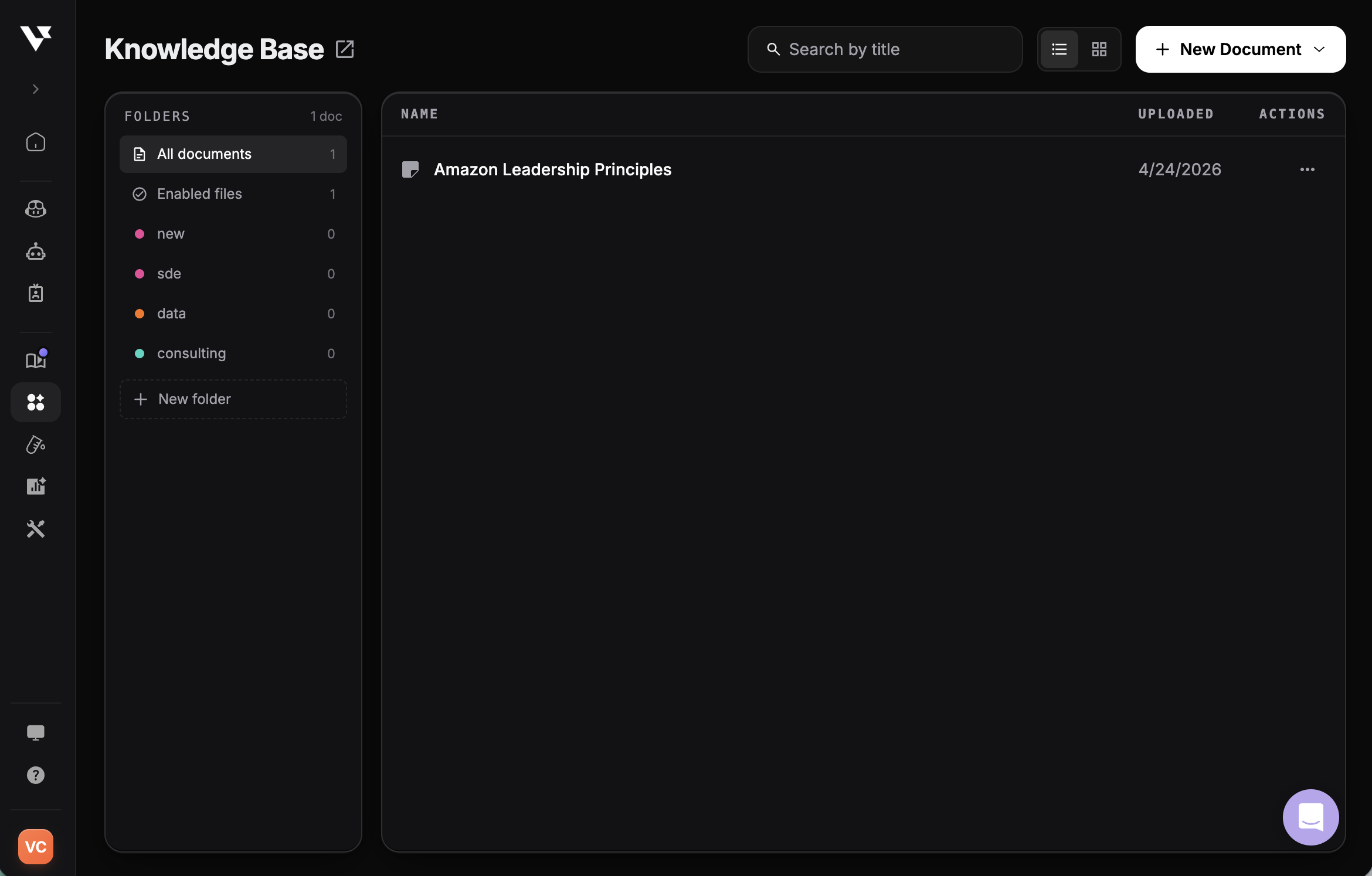 Knowledge Base - Verve AI - Documentation