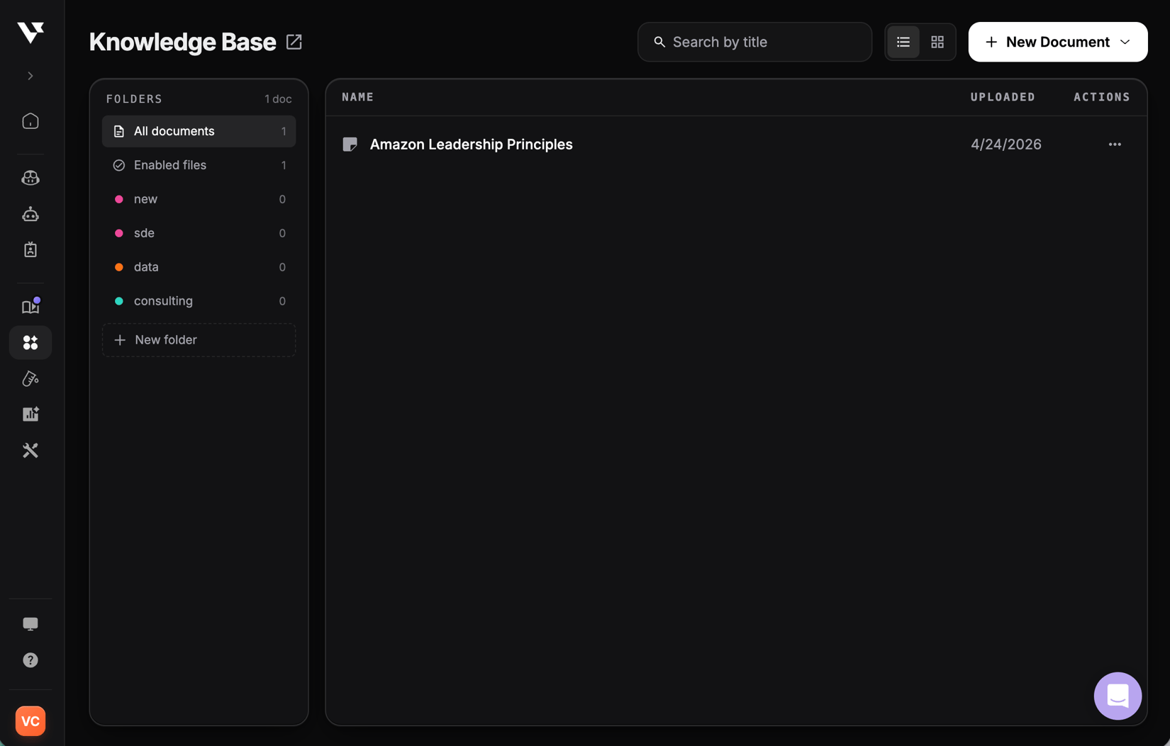 Open Knowledge Base Knowledge Base - Verve AI - Documentation