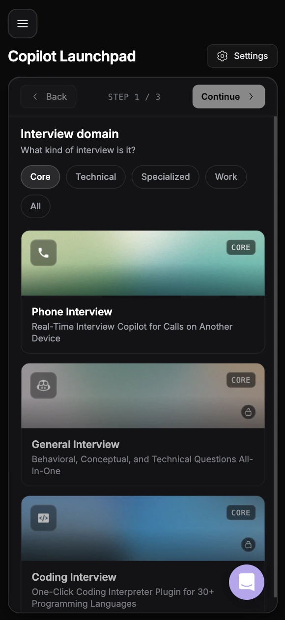 Mobile experience step 2