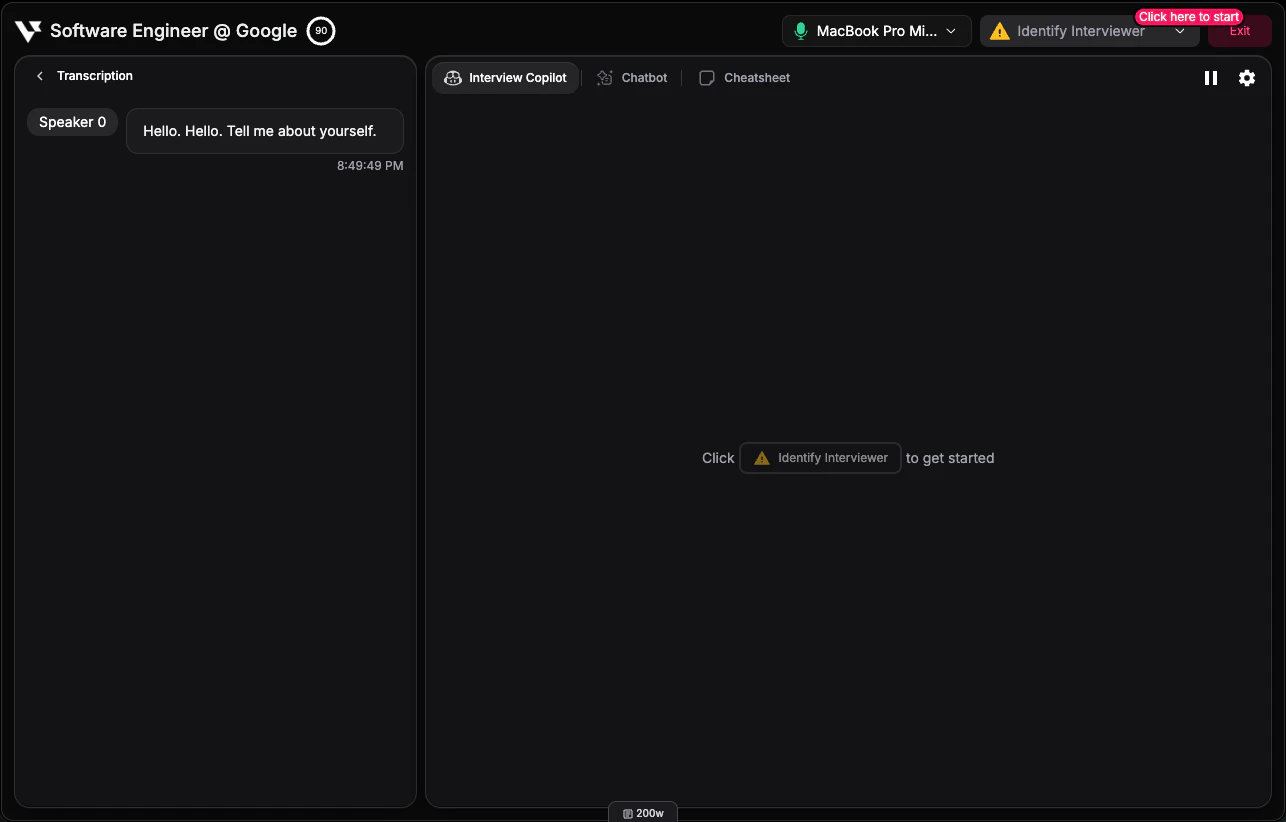 Assign the interviewer from detected speakers
