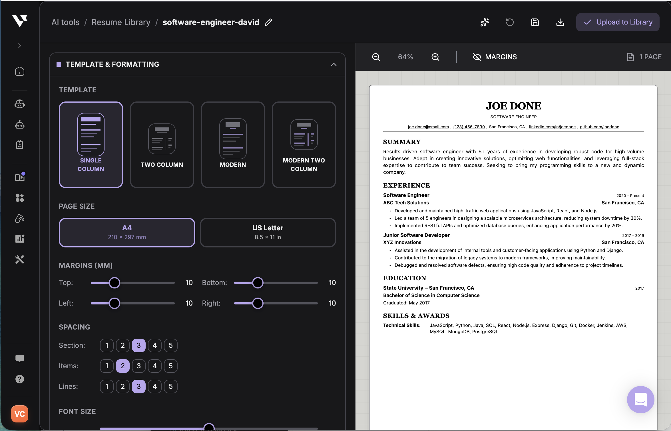 AI Resume Builder - Verve AI - Documentation