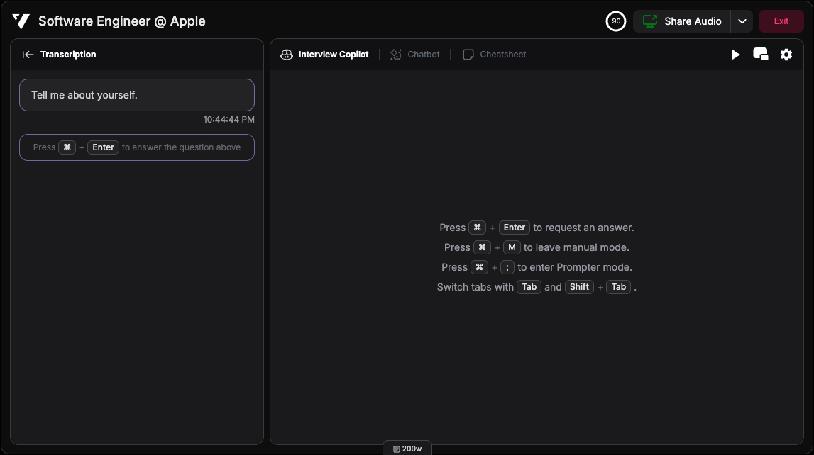 Manual mode with purple border highlighting