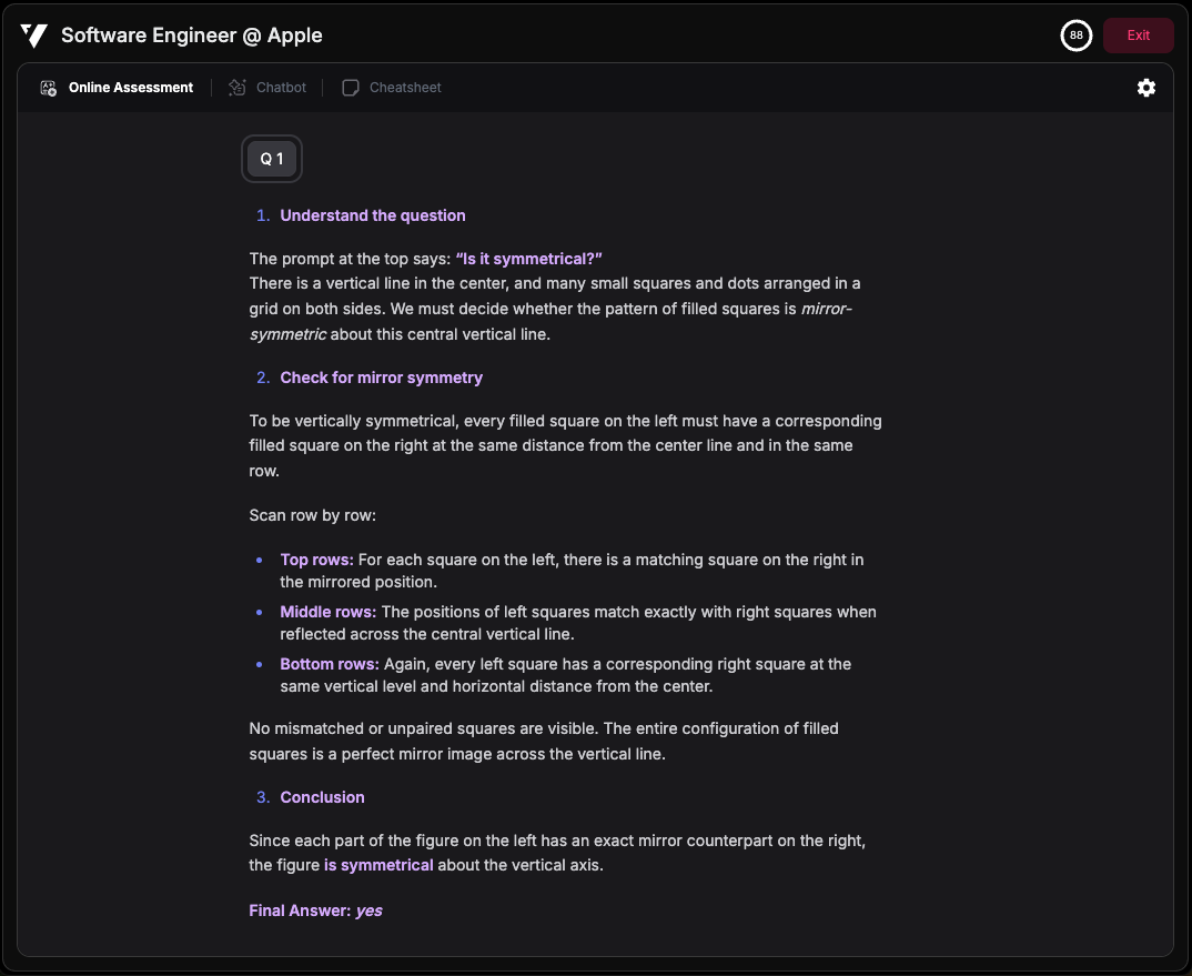 Online assessment copilot
