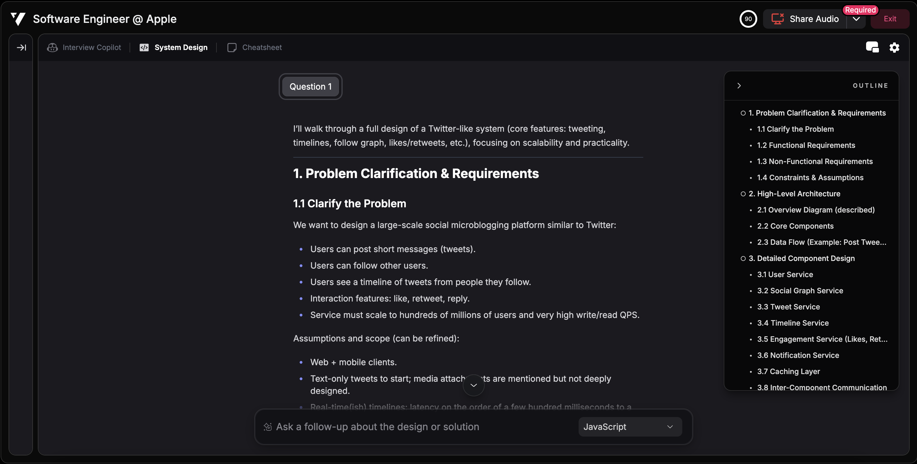 System Design Interview - Verve AI - Documentation