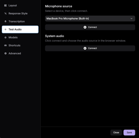 Test Adio Module Test audio before interview - Verve AI - Documentation