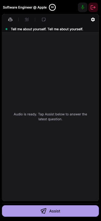 Press Assist button