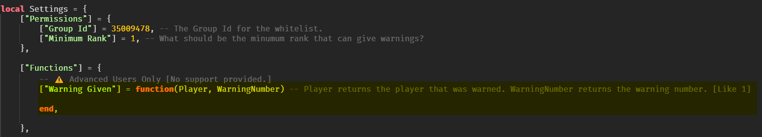 easyNametags with Warning+ - Verveo Docs
