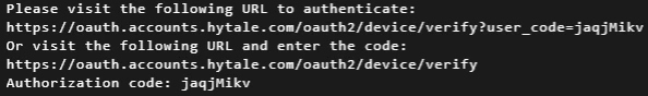 Second authorization URL in console