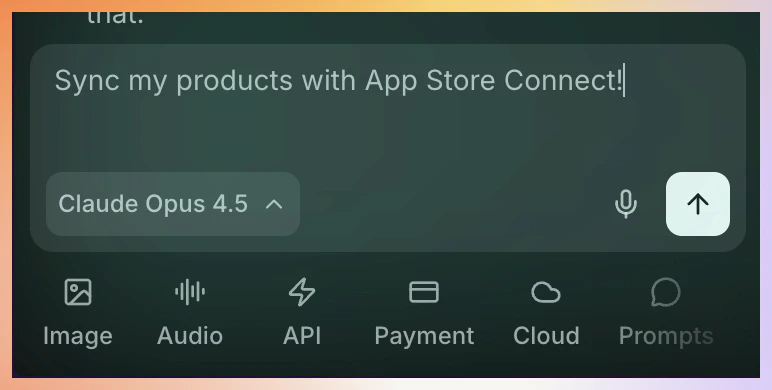 Sync products prompt