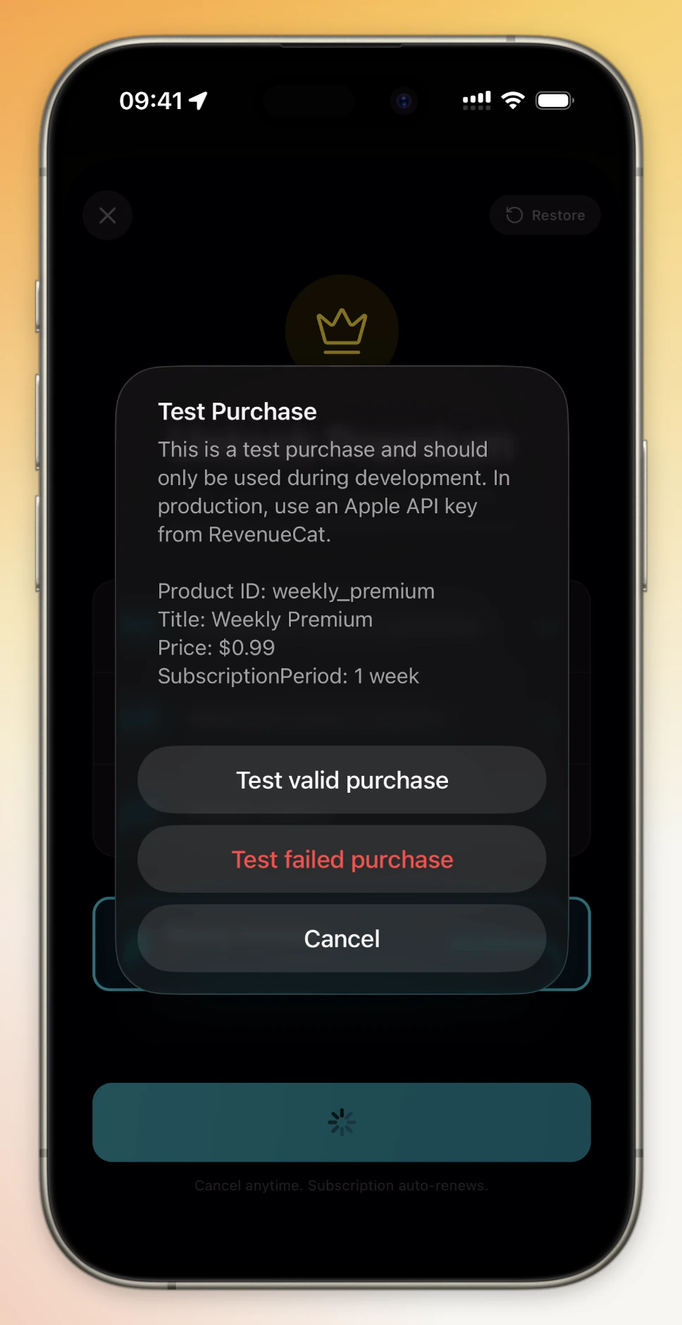 Test store