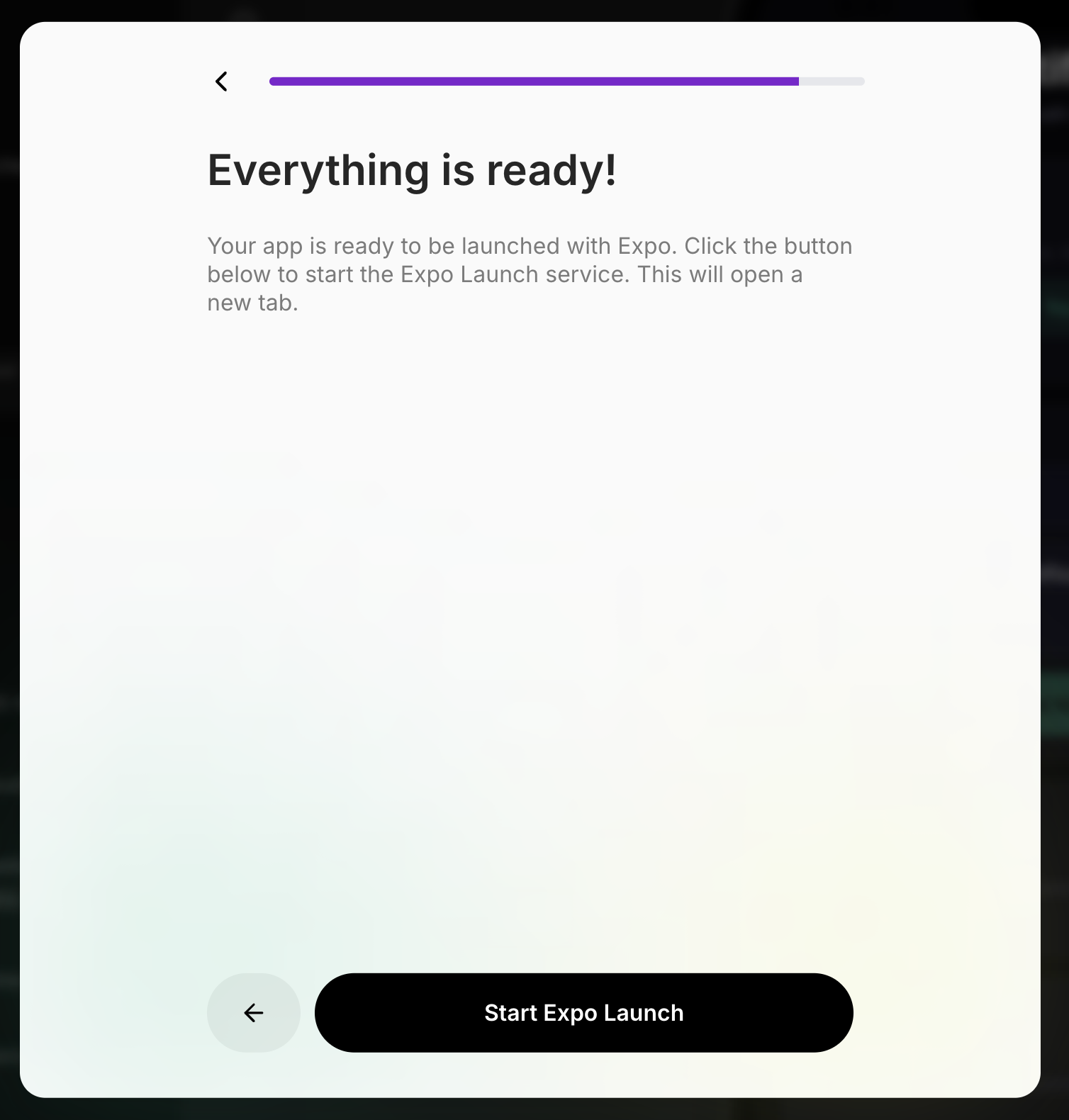 Everything is ready confirmation