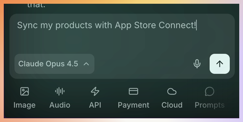 Sync products prompt