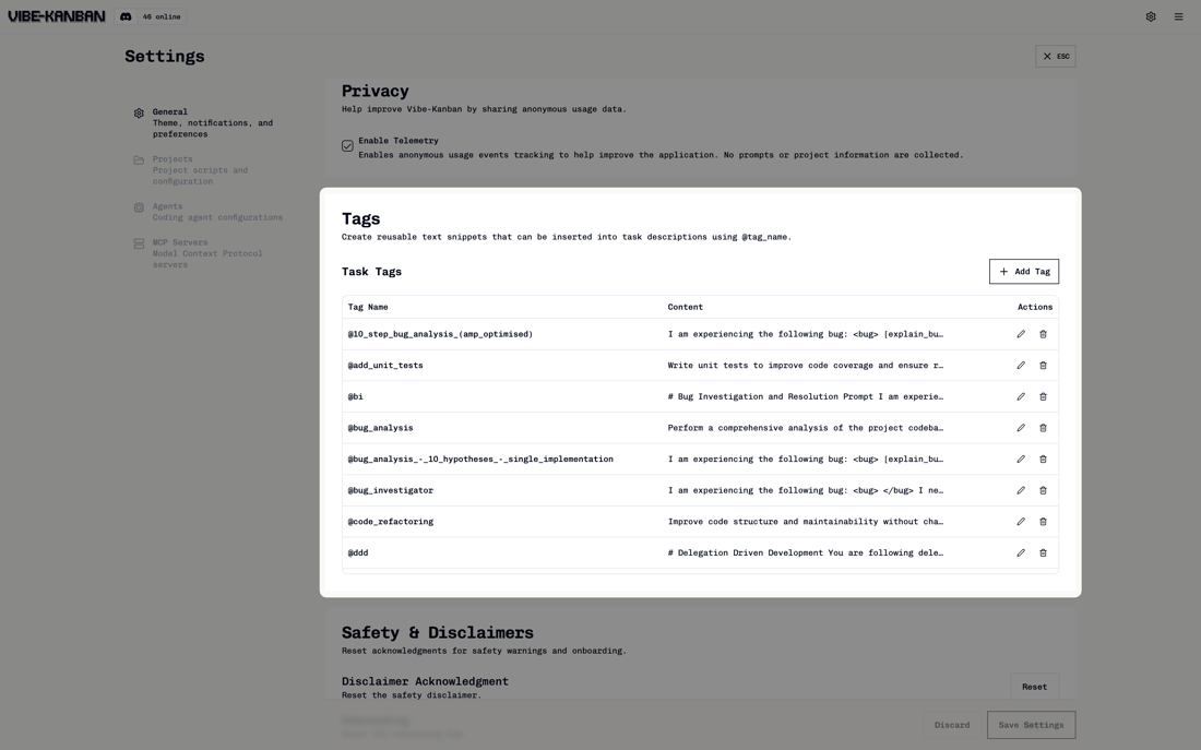 Read Task Tag Creating Task Tags - Vibe Kanban