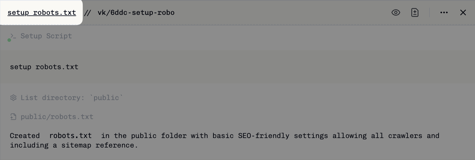 Task title in top left corner, click to view full task details