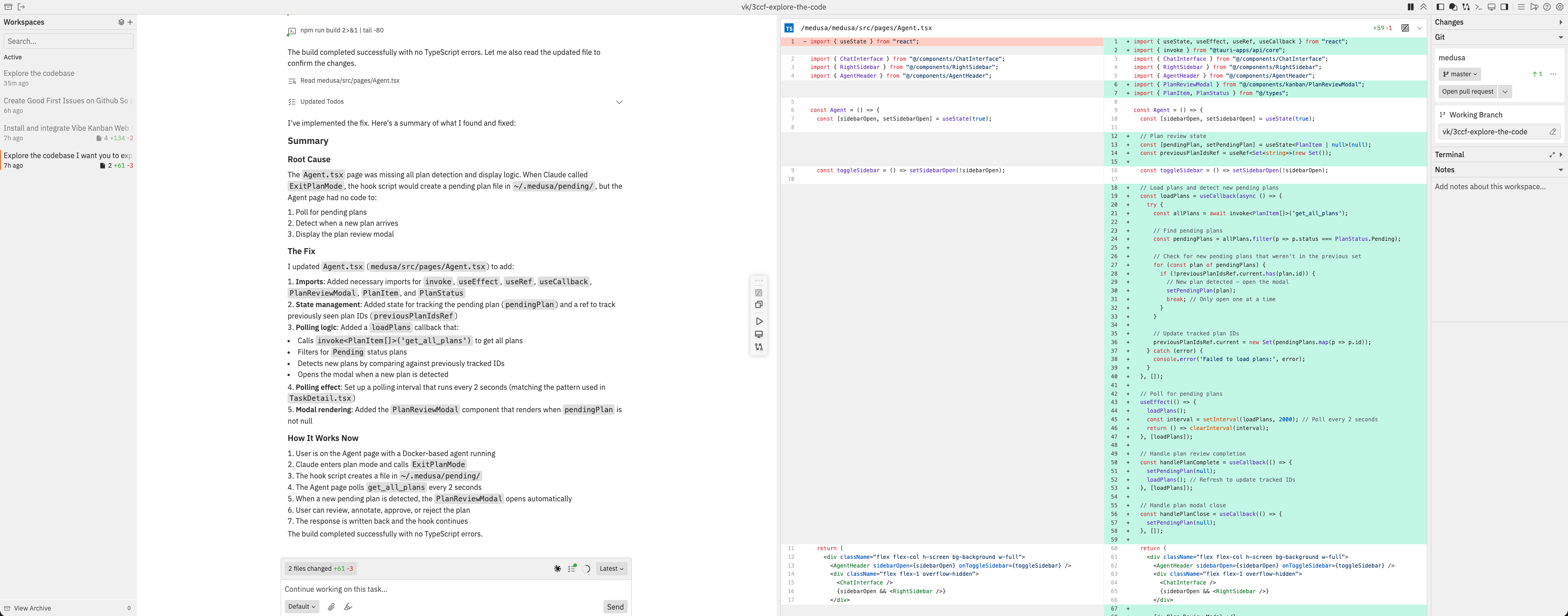 Interface Guide - Vibe Kanban