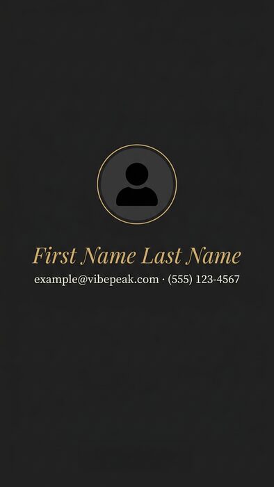 Black and Gold outro template preview (portrait)